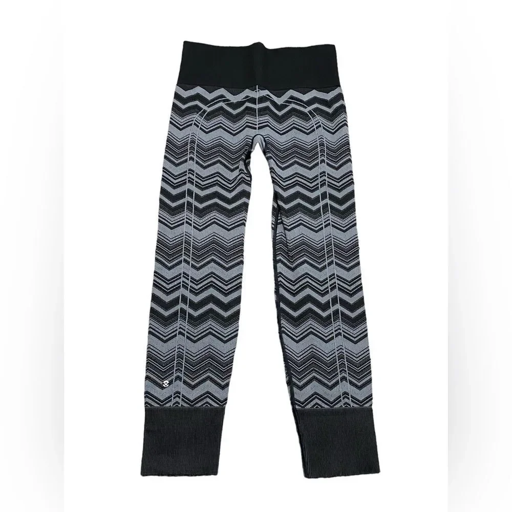 Lululemon Ebb To Street Pant Chevron Heathered Slate Leggings 6